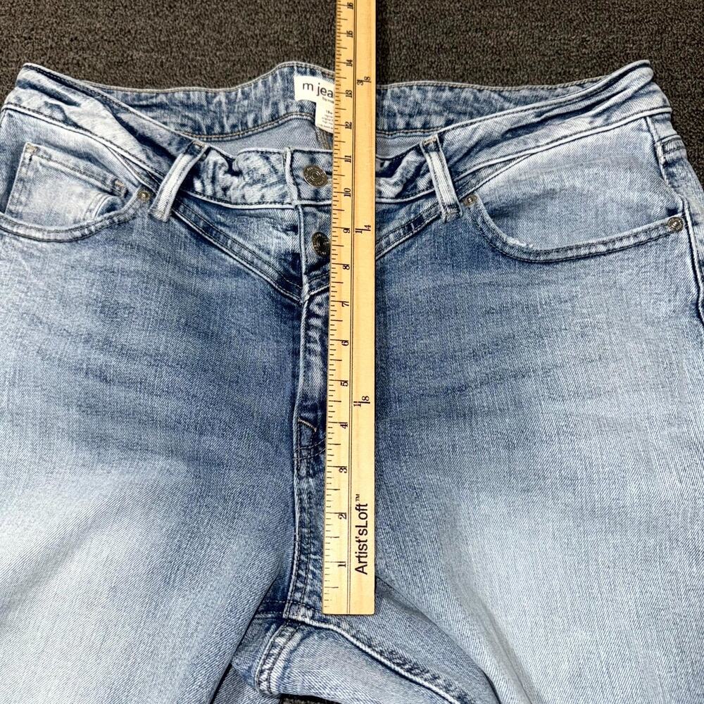 M Jeans By Maurices Kick Boot Ankle Jeans Women 18W Blue Denim High Rise Raw Hem - Picture 6 of 8
